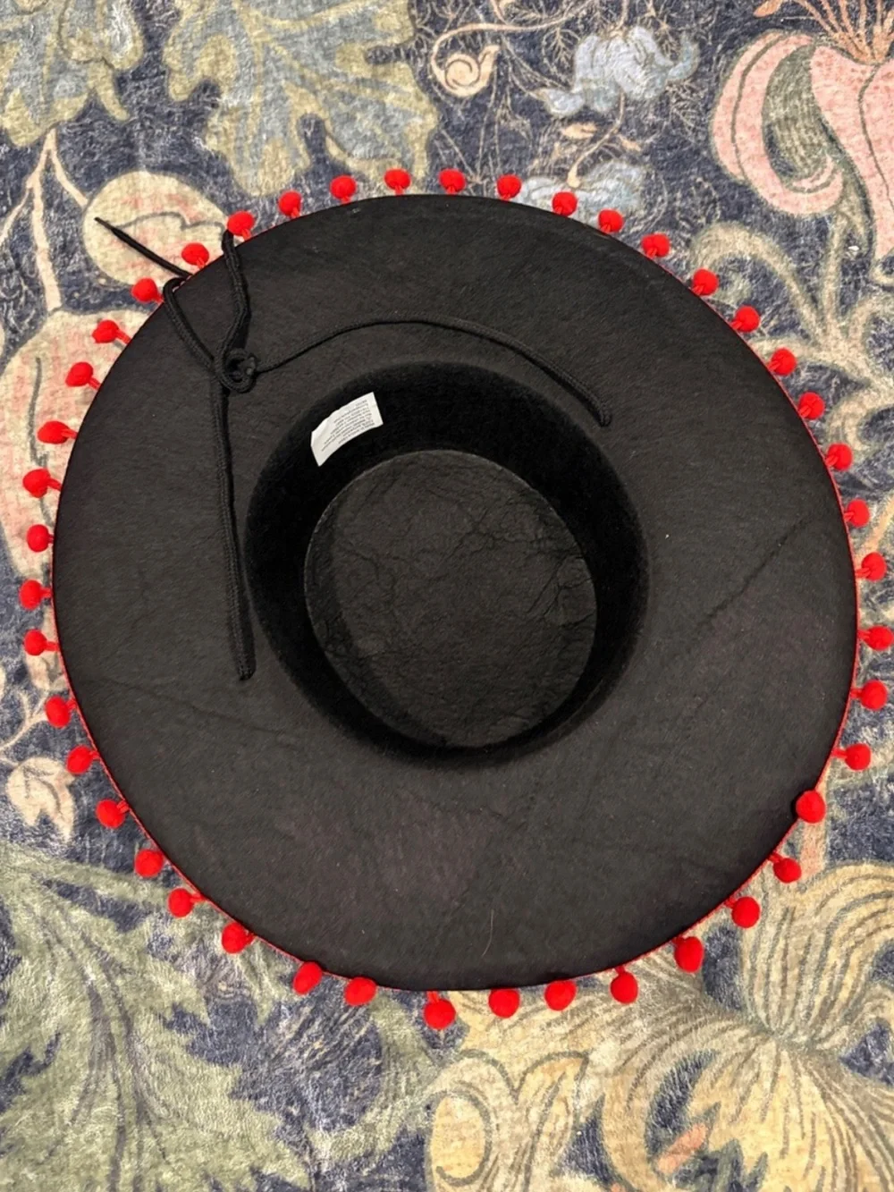 NWOT Matador Bull Fighter Sombrero Pom-Pom Wide Brim Hat